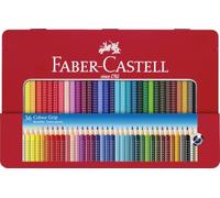 Faber-Castell Tin of 36 Colour GRIP 2001 pencils, multicoloured | Water-soluble coloured pencils for children and adults with bright colours and ergonomic triangular shape