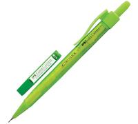 Faber-Castell Tri-Click 0.7mm Mechanical Pencil, 0.7mm 2B Polymer Refills, 5 x Leads Tube, GREEN Body, Pack of 1, Triangular Grip, Ideal for Draft Sketch Write Draw