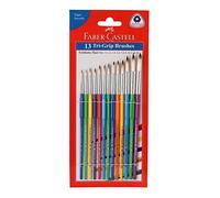 Faber-Castell Tri-Grip Synthetic Round Assorted Paint Brush Set of 13