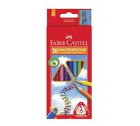 Faber Castell Triangle Grip Coloured Pencil Bright Colours Break Resistant 20pk