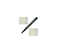Faber-Castell Twist Glass Eraser (1 Pen + 20 Refills), Black, 21 st?ck (1er Pack)
