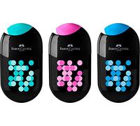 Faber-Castell Two Tone Twin Sharpening Box with Eraser - 3 Assorted Colours (No Selection Possible)