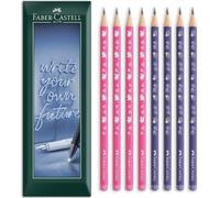 Faber-Castell Unicorn & Dinosaur HB Graphite Pencil Ergonomic, 8pcs | Ergonomic Triangular Barrel, Break-Resistant Leads, FSC Certified Wood, HB Lead Grade