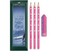 Faber-Castell Unicorn HB Pencils & Dust-Free Eraser Gift Set, Pack of 4