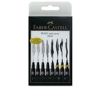 Faber-Castell PITT Artist Pen - Felt-Tip Pens (Black, 8 Pieces)
