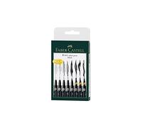 Faber-Castell PITT Artist Pen Set – 8 Black Pens – Wallet