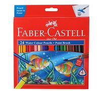 Faber-Castell Water Color Pencils with Paint Brush - Pack of 24 (Assorted)
