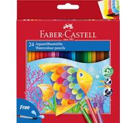 Faber-Castell Classic Colour Watercolour Pencils, Assorted Colours, Wallet of 24