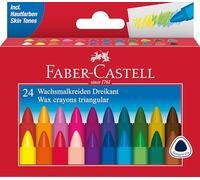 FABER-CASTELL Wax Crayons Pack of 12 or 24 in Case