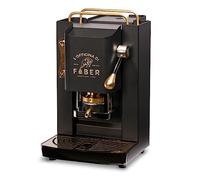 FABER COFFEE MACHINES PRO Total Deluxe Brass Coffee Maker, 44 mm Ese Paper (Black)