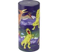 Faber-Castell 155546 Felt Tip Pen Set Connector Dino, 20 Metal Box, Washable, Co