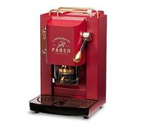 Faber Pro Deluxe Macchina da Caffè Cialde 44mm Cherry Red Ottone