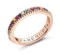 Faberge 18ct Rose Gold Multicoloured Fluted Band Ring - 57 FBR-381/57