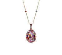 Fabergé 18kt yellow gold Fabergé Imperial Mosaic Egg multi-stone pendant necklace OS