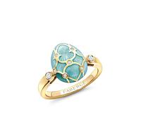 Fabergé 18kt yellow gold Heritage Egg diamonds ring - Blue 51-55