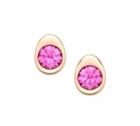 Fabergé Code 18ct Rose Gold Cosmic Curve Pink Sapphire Stud Earrings