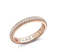Faberge Colours of Love 18ct Rose Gold Diamond Fluted Band Ring - 59 FBR-173/59