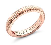 Faberge Colours of Love 18ct Rose Gold Fluted Band Ring - 61 FBR-559/61