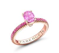Faberge Colours of Love 18ct Rose Gold Pink Sapphire Fluted Ring - 68 FBR-539/68