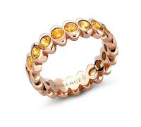 Faberge Colours of Love Cosmic Curve 18ct Rose Gold Orange Sapphire Eternity Ring - 51 FBR-648/51