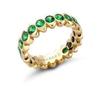 Faberge Colours of Love Cosmic Curve 18ct Yellow Gold Tsavorite Eternity Ring - 52 FBR-751/52