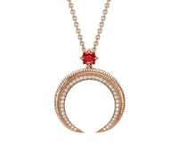 Faberge Colours of Love Hilal 18ct Rose Gold Ruby Diamond Pendant - Rose Gold FBR-699