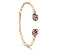 Faberge Emotion 18ct Yellow Gold Multi-Coloured Open Set Bangle - Gold FBR-205