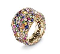 Faberge Emotion 18ct Yellow Gold Multi-Coloured Ring - 52 FBR-207/52