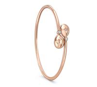 Faberge Essence 18ct Rose Gold Diamond I Love You Crossover Bangle - Gold FBR-236