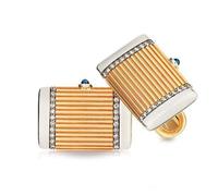 Faberge Heritage Felix Cabochon Sapphire Diamond Cufflinks - Gold FBR-352