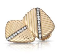 Faberge Heritage Sergei 18ct Rose Gold Diamond Cufflinks - Gold FBR-329