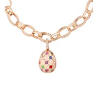 Faberge Treillage 18ct Rose Gold Multi Coloured Polished Charm - Rose Gold FBR-096