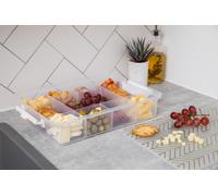 Faberware Large SnackleBox, 11 Snack Dividers, Patterned Board Lid, 30 x 40.5cm