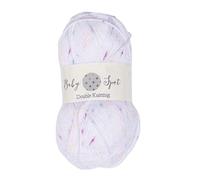 FabFinds Baby Double Knitting Wool Yarn Soft Chunky for Scarf Crochet Machine Washable (Spot White, 20)