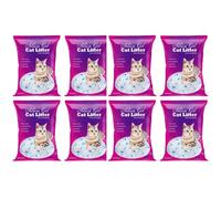FabFinds Cat Litter Antibacterial Silica Gel Non-clumping Long Lasting Odour Control Dust Free Cat Litter 3.8L (8 Pack)