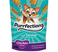 FabFinds Cat Treats Tasty Snacks with Taurine for Healthy Eyes & Heart Resalable Pack (Chicken, 9X 60g)