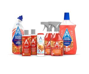 FabFinds Christmas Cleaning Bundle Winter Spice Cleaning Bundle Vegan Cruelty-Free - 7 Piece Set Disinfectant Carpet Freshener Floor & Toilet Cleaner