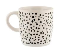 FabFinds Coffee Mug Slogan Mugs for Women Giftable Tea Mug 330ml (Black & White Polka Dots)