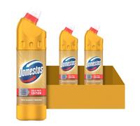 FabFinds Domestos Original Gold Pack Edition Thick Bleach 750ml Powerful Toilet & Surface Cleaner Kills 99% of Bacteria & Viruses Long Lasting Hygiene Protection x3
