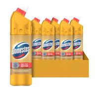 FabFinds Domestos Original Gold Pack Edition Thick Bleach 750ml Powerful Toilet & Surface Cleaner Kills 99% of Bacteria & Viruses Long Lasting Hygiene Protection x 6