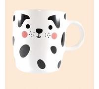 FabFinds Hugga Mug with Initials Classic Ceramic Mug Large Gift Coffee Cups 330ml (Cute Dog)