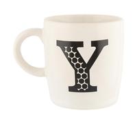 FabFinds Hugga Mug with Initials Classic Ceramic Mug Large Gift Coffee Cups 330ml (Y)