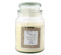 FabFinds Large 18oz Scented Glass Jar Candle Natural Soy Wax Gift Fragrance (Free FabFinds 8pcs Wax Melt) Burn Time: 104 Hours (Smooth Vanilla)
