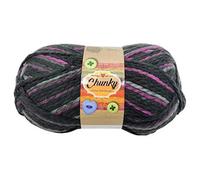 FabFinds Luxury 100% Acrylic Knitting Wool Yarn Soft Chunky for Scarf Crochet Black Purple 100g