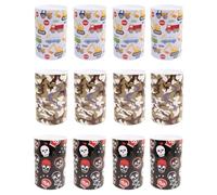 FabFinds Money Tin Box Cant Open Tin Money Box for Kids Adults 12 Pack (Camoflauge Black & Sky blue)