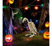 FabFinds Novelty Halloween Spooky Standing Animal Skeleton Decoration Large (L34cmXW14cm) (Natural Bird)