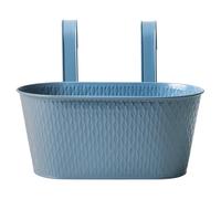 FabFinds Over Fence Diamond Planter 26.5cm Metal Balcony Railing Plant Pot For Garden Fence Patio Outdoor Flower Displays Assorted Packs (1, Blue)