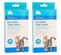 FabFinds Scented Cat Litter Liners Thick Cat Tray Litter Liners Medium (48)