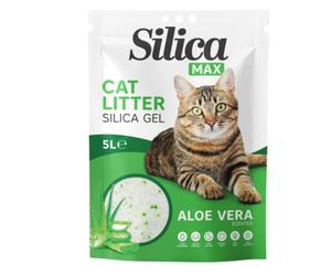 FabFinds Silica Max Cat Litter Antibacterial Crystals Gel Non-clumping Long Lasting Odour Control Dust Free Cat Litter 5L (Single Pack Aloe Vera 5L)