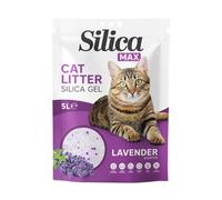 FabFinds Silica Max Cat Litter Antibacterial Gel Non-clumping Long Lasting Odour Control Dust Free Cat Litter 5L (Single Pack Lavender 5L)